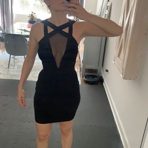 By the way. Black bodycon dress